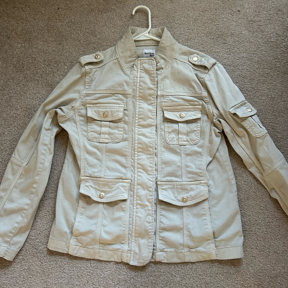 Kensie Women's Cream Utility Jacket